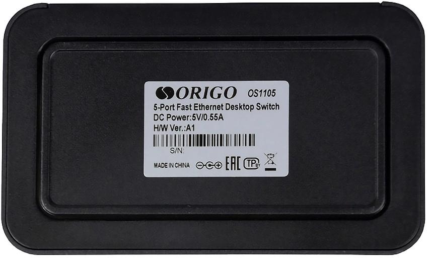 ORIGO OS1105/A1A 5-портовый неуправляемый коммутатор 10/100 Мбит/с фото 3