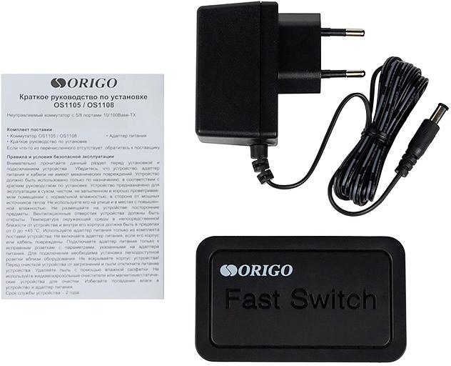 ORIGO OS1105/A1A 5-портовый неуправляемый коммутатор 10/100 Мбит/с фото 4