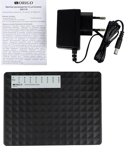 ORIGO OS1116/A1A 16-портовый неуправляемый коммутатор 10/100 Мбит/с фото 6