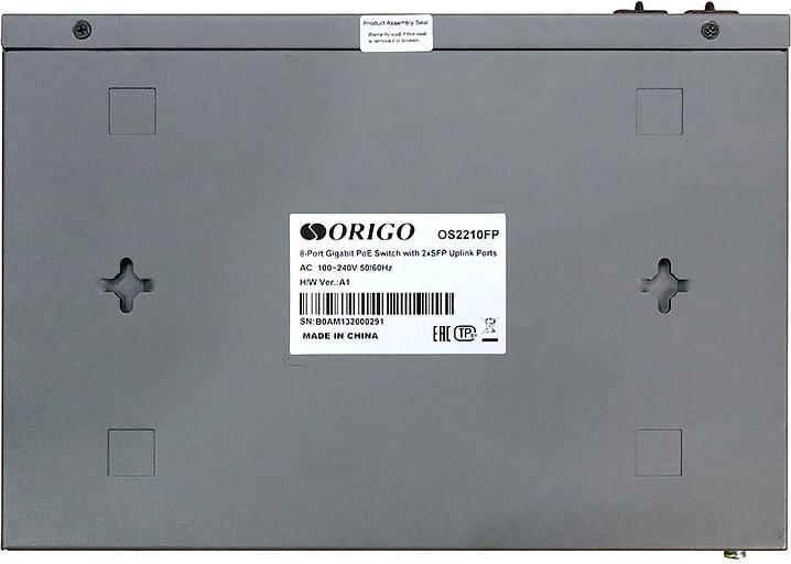 ORIGO OS2210FP/120W/A1A Неуправляемый PoE-коммутатор 8x1000Base-T PoE+, 2x1000Base-X SFP, PoE-бюджет 120 Вт фото 4