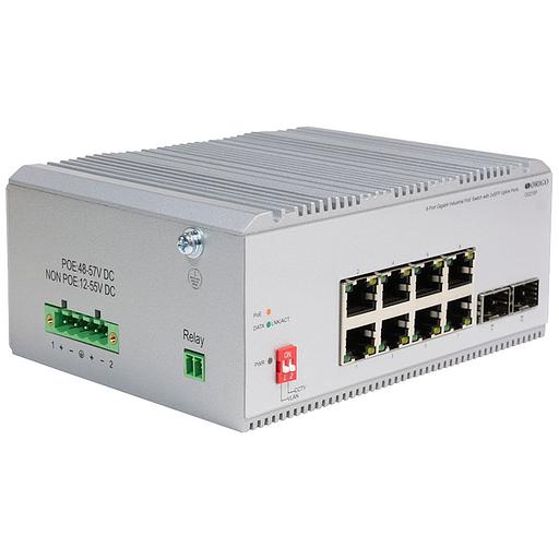 ORIGO OI2210P/185W/A1A Промышленный неуправляемый PoE-коммутатор 8x1000Base-T 802.3bt PoE, 2x1000Base-X SFP, PoE-бюджет 185 Вт фото 1