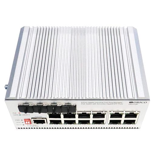 ORIGO OI3112P/185W/A1A Промышленный управляемый L2 PoE-коммутатор 8x1000Base-T PoE+, 4xCombo 1000Base-T/SFP, PoE-бюджет 185 Вт фото 2