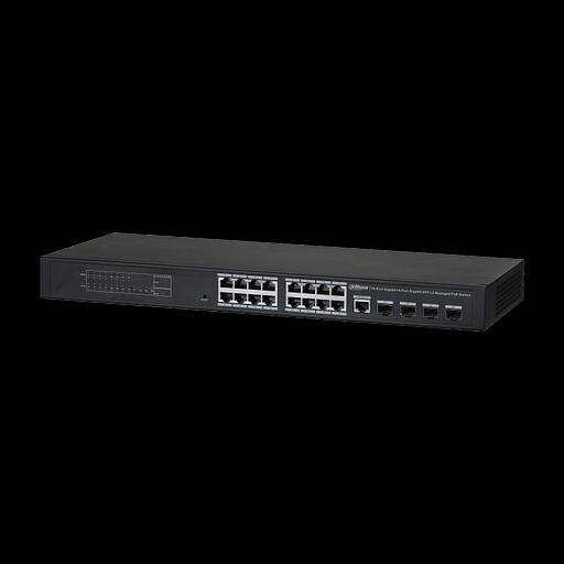 Dahua DH-PFS4420-16GT-240 16-портовый гигабитный управляемый коммутатор с PoE уровня L2; 16 RJ45 10/100/1000Мбит/с; 4 SFP 100/1000Мбит/с (uplink) фото 1