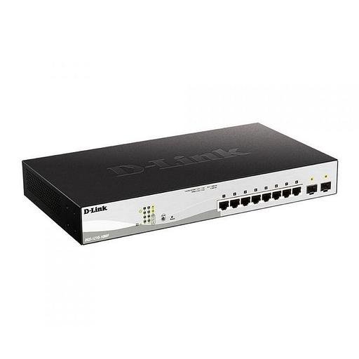 D-Link DGS-1210-10MP/F3A PROJ Настраиваемый L2 коммутатор с 8 портами 10/100/1000Base-T и 2 портами 1000Base-X SFP (8 портов PoE 802.3af/at, PoE-бюджет 130 Вт) фото 1