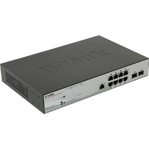 D-Link DGS-1210-10P/ME/B1A Управляемый L2 коммутатор с 8 портами 10/100/1000Base-T и 2 портами 1000Base-X SFP (8 портов PoE 802.3af/at, PoE-бюджет 78 Вт) фото 1