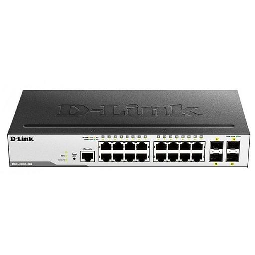 D-Link DGS-3000-20L/B1A Управляемый L2 коммутатор с 16 портами 10/100/1000Base-T и 4 портами 1000Base-X SFP фото 1