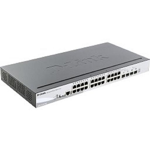 D-Link DGS-1510-28XMP/A1A PROJ Настраиваемый L2+ стекируемый коммутатор с 24 портами 10/100/1000Base-T и 4 портами 10GBase-X SFP+ (24 порта PoE 802.3af/at, PoE-бюджет 370 Вт) фото 1