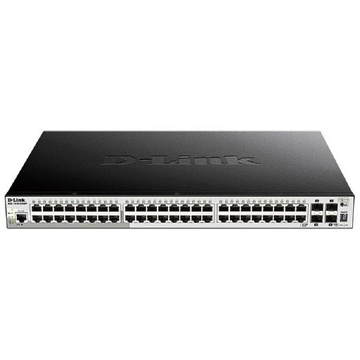 D-Link DGS-1510-52XMP/A1A PROJ Настраиваемый L2+ стекируемый коммутатор с 48 портами 10/100/1000Base-T и 4 портами 10GBase-X SFP+ (48 портов PoE 802.3af/at, PoE-бюджет 370 Вт; 740 Вт с DPS-700) фото 1