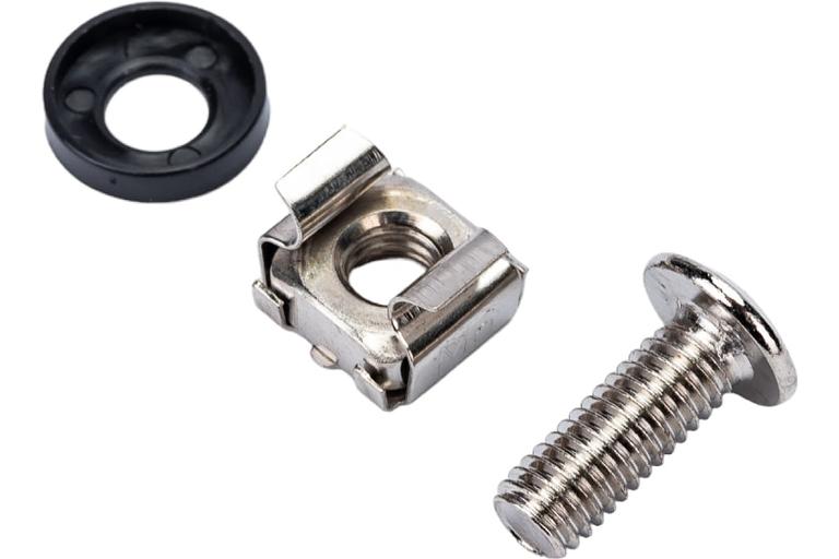 5bites NM-16 Крепежный комплект для инсталляции патч-панелей: винт, шайба, гайка, упаковка 50шт. фото 1