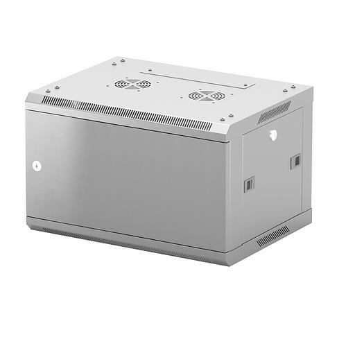 NEOMAX Шкаф телекоммуникационный настенный 6U (600х350), металлическая дверь, замок-ключ (3 шт), разборный, цвет серый (1 коробка) [NCB-WM6U-6035MK3-100-GY] фото 1