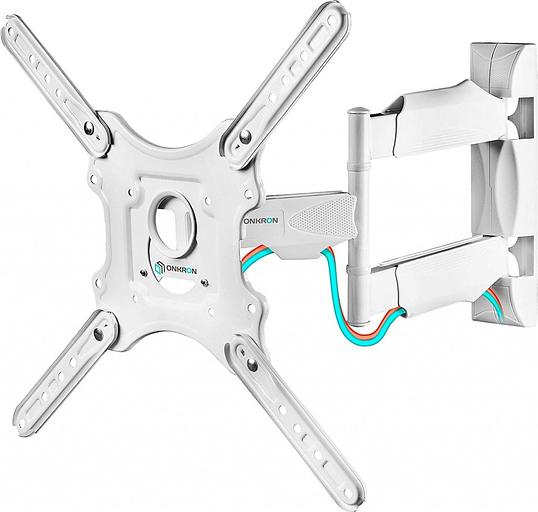 ONKRON M4 белый Для телевизоров диагональю 32"-55" Максимальная нагрузка: 35 кг VESA: 100x100, 200x100, 200x200, 200x300, 200x400, 300x200, 300x300, 300x400, 400x200, 400x300, 400x400 мм фото 1