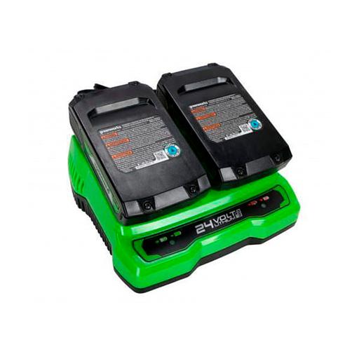 Greenworks Зарядное устройство для 2-х аккумуляторов Greenworks G24X2UC2, 24V [2931907] фото 4
