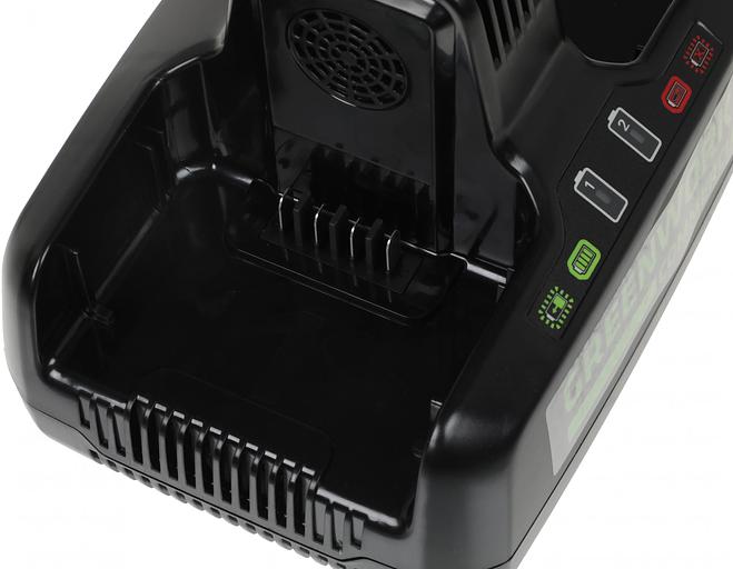 Greenworks Быстрое зарядное устройство для 2-х аккумуляторов Greenworks G82C2, 82V [2939007] фото 6