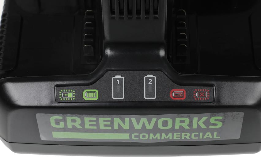 Greenworks Быстрое зарядное устройство для 2-х аккумуляторов Greenworks G82C2, 82V [2939007] фото 8