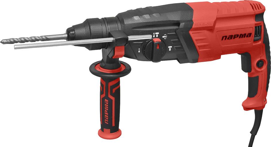Перфоратор ПАРМА П-02-26/900ЭР [02.027.00006] { 900Вт,3-х реж,3,0Дж,SDS-plus, рег.об.,рев, пл.пуск, рук.Эрго+)(5ш/к) } фото 1