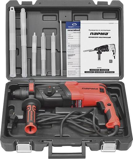 Перфоратор ПАРМА П-02-26/900ЭР [02.027.00006] { 900Вт,3-х реж,3,0Дж,SDS-plus, рег.об.,рев, пл.пуск, рук.Эрго+)(5ш/к) } фото 4