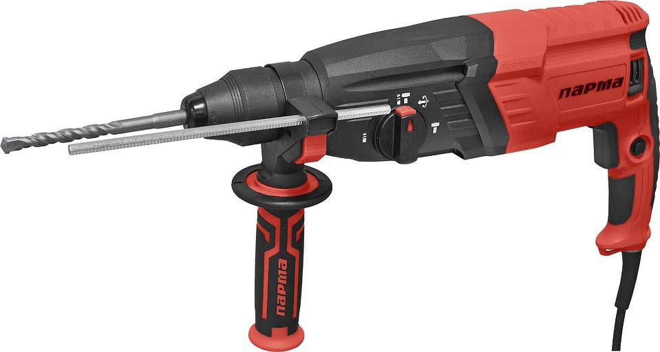 Перфоратор ПАРМА П-02-30/1000ЭР [02.027.00009] { 1000Вт,3-х реж,3,3Дж, SDS-plus, рег.об.,рев, пл.пуск,рук.Эрго+)5ш/к } фото 1