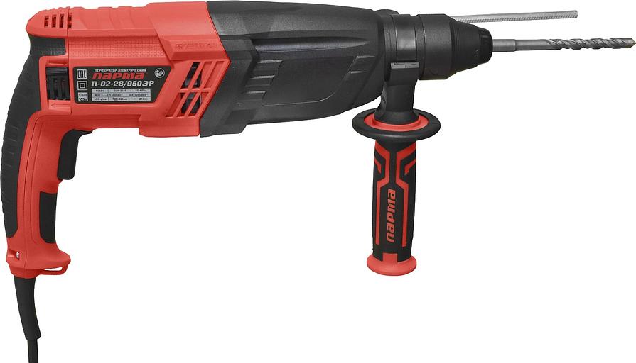 Перфоратор ПАРМА П-02-28/950ЭР [02.027.00007] { 950Вт,3-х реж,3,2Дж, SDS-plus, рег.об.,рев, пл.пуск, рук.Эрго+)5ш/к } фото 2