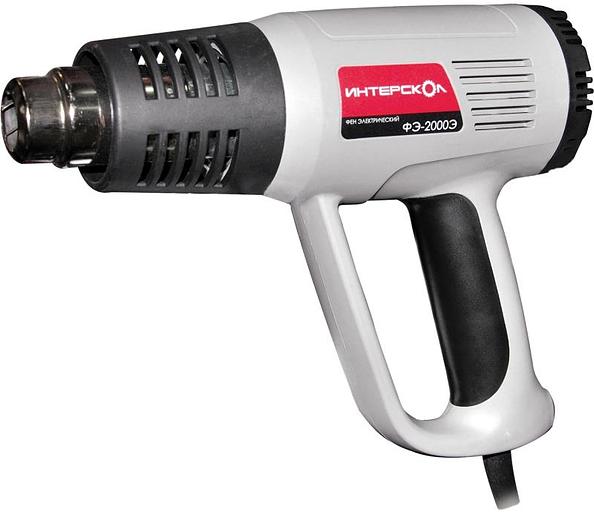 ИНТЕРСКОЛ ФЭ-2000Э Фен строительный [192.0.1.00] {2000Вт, 80-600 °С,поток 300-500л/мин, 0.8кг} фото 1