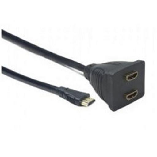 Cablexpert DSP-2PH4-002 Разветвитель HDMI Cablexpert DSP-2PH4-002, HD19F/2x19F, 1 компьютер => 2 монитора, пассивный, Full-HD, 3D, 1.4v фото 1