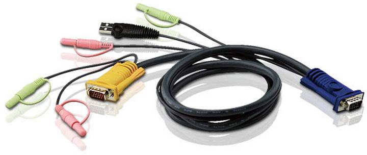 ATEN 2L-5305U КВМ-кабель USB для соединения с ПК HDB USB и аудио CABLE HD15M/MD6M/MD6M/SP/SP-SP 5M фото 1
