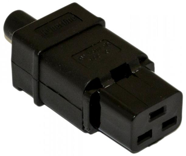 Hyperline CON-IEC320C19 Разъем IEC 60320 C19 220В 16A на кабель, контакты на винтах (плоские контакты внутри разъема), прямой фото 1
