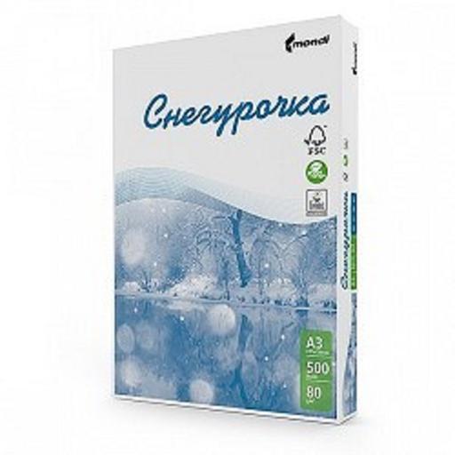 Бумага офисная СНЕГУРОЧКА 96% А4 80г/м 500л (отпускается коробками по 5 пачек в коробке) фото 1