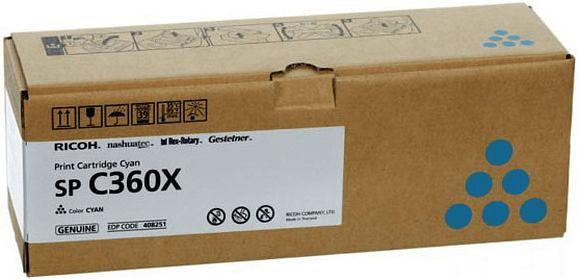 Ricoh Тонер-картридж SP C360X Cyan SPC361SFNw, (9000стр) (408251) фото 1