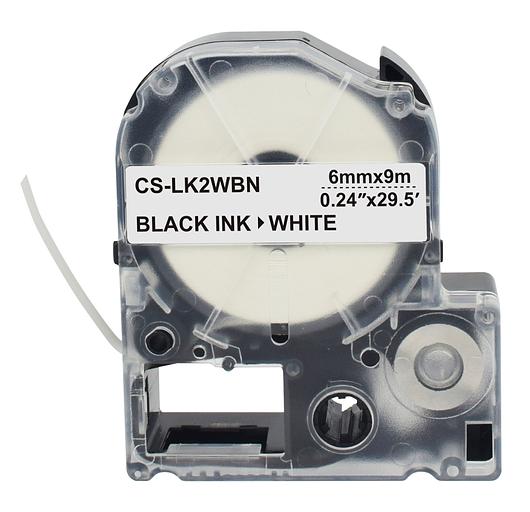 Картридж ленточный Cactus CS-LK2WBN черный для Epson LW300/LW400/LW700/LW600P/LW1000P фото 2