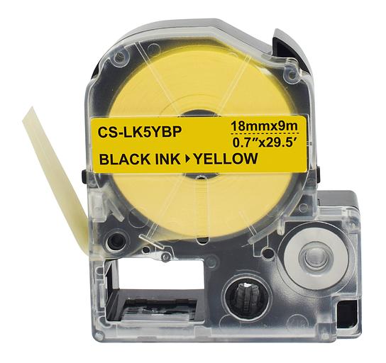 Картридж ленточный Cactus CS-LK5YBP черный для Epson LW400/LW700/LW600P/LW1000P/K400/Z700/Z900 фото 2