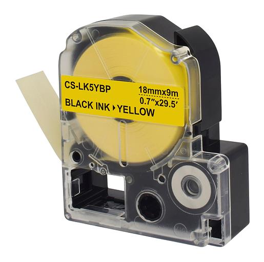 Картридж ленточный Cactus CS-LK5YBP черный для Epson LW400/LW700/LW600P/LW1000P/K400/Z700/Z900 фото 3