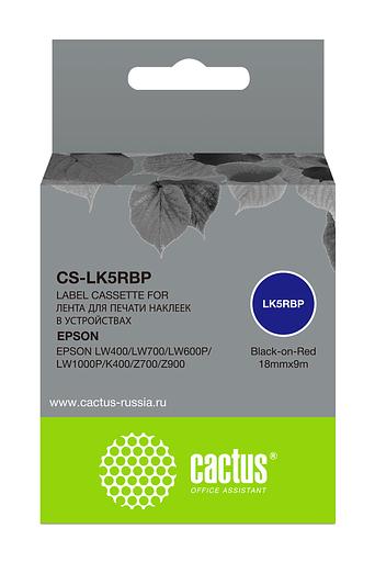Картридж ленточный Cactus CS-LK5RBP черный для Epson LW400/LW700/LW600P/LW1000P/K400/Z700/Z900 фото 1