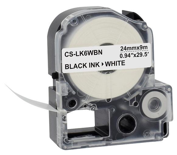 Картридж ленточный Cactus CS-LK6WBN черный для Epson LW700/LW600P/LW1000P/Z700/Z900 фото 4