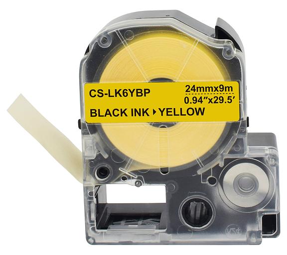 Картридж ленточный Cactus CS-LK6YBP черный для Epson LW700/LW600P/LW1000P/Z700/Z900 фото 2