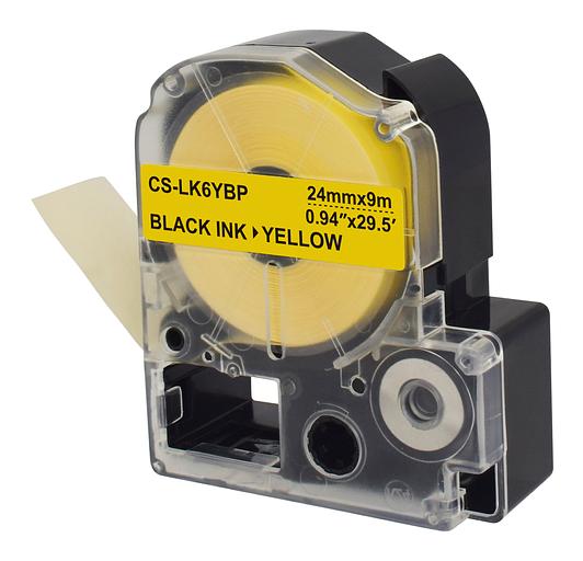 Картридж ленточный Cactus CS-LK6YBP черный для Epson LW700/LW600P/LW1000P/Z700/Z900 фото 3