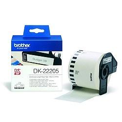 Brother DK22205 Лента бумажная клеящая белая 62мм (DK22205) фото 1