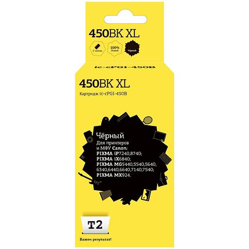 T2 PGI-450BK XL Картридж (IC-CPGI-450BK XL) для Canon PIXMA iP7240/MG5440/6340/MX924, черный, с чипом фото 1
