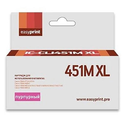 Easyprint CLI-451M XL Картридж IC-CLI451M XL для Canon PIXMA iP7240/MG5440/6340, пурпурный, с чипом фото 1