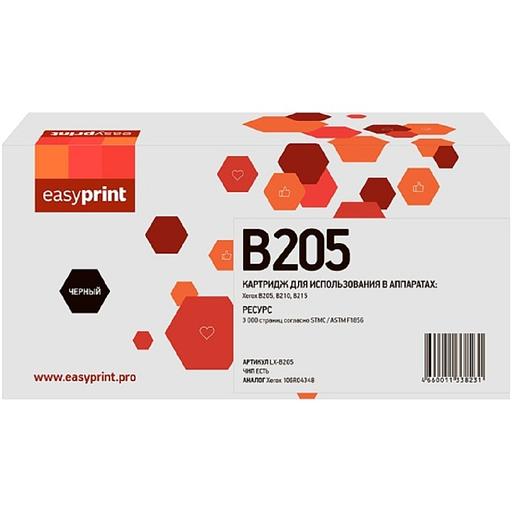 Easyprint 106R04348 Тонер-картридж(LX-B205) для Xerox B205/B210/B215 (3000 стр.) черный, с чипом фото 1