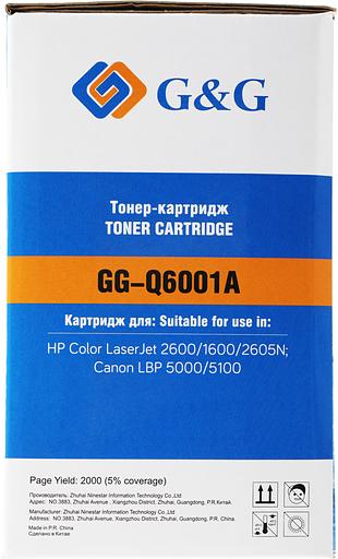 Картридж лазерный G&G GG-Q6001A голубой (2000стр.) для HP CLJ 1600/2600N/M1015/M1017 фото 2