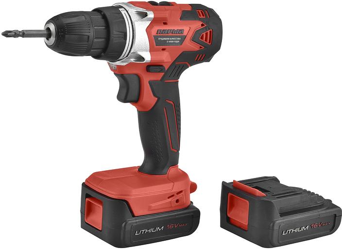 Дрель-шуруповерт акк. ПАРМА ДША-02-2016/2Li [02.021.00015] { 16В, 2Ач, 2акк.,2скор,,подсв, индик, кейс (8шт/кор) } фото 1
