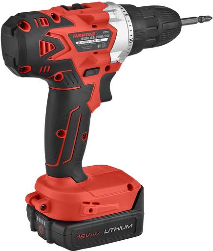Дрель-шуруповерт акк. ПАРМА ДША-02-2016/2Li [02.021.00015] { 16В, 2Ач, 2акк.,2скор,,подсв, индик, кейс (8шт/кор) } фото 2
