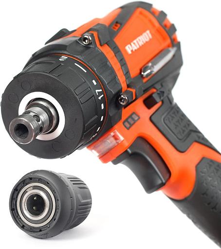 PATRIOT BR 203UES Дрель-шуруповерт [180201203] { 2 скор. две батареи Li-Ion, зарядка за 1 час, двусторонняя бита, кейс } фото 8