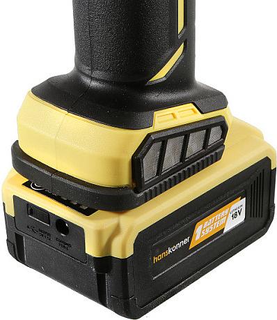 Hanskonner HAG18125BL машина углошлифовальная аккумуляторная Hanskonner, 18 В,125 мм, пл.пуск, OneBat [HAG18125BL] фото 4