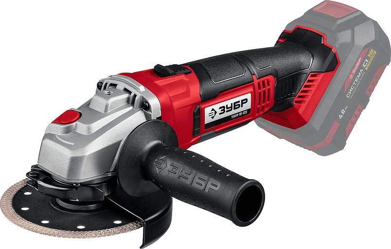 ЗУБР Угловая шлифовальная машина аккумуляторная [УШМ-18-125] {8В, без АКБ, в коробке} фото 1