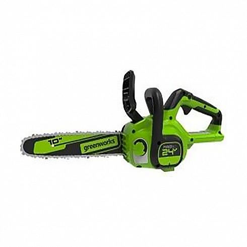 GreenWorks G24CS25K4 Цепная пила аккумуляторная, 24V, 25см, c АКБ 4Ач и ЗУ [2007707UB] фото 1