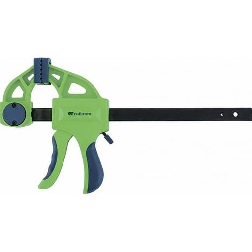 СИБРТЕХ Струбцина F-образная, быстрозажимная, 200х70х420 мм,пласт.корпус,фиксатор,двухкомп. рук-ка [20564] фото 1