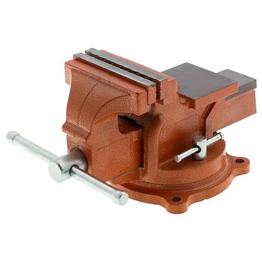 SPARTA Тиски слесарные, 100 мм, поворотные, с наковальней [186235] фото 1