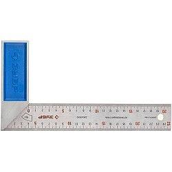 ЗУБР Угольник "ЭКСПЕРТ" столярный, гравированная шкала, алюминиевая рукоятка, нержавеющее полотно 37мм, 250мм [34393-25] фото 1