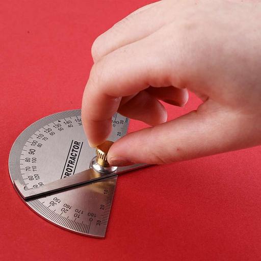 Транспортир с линейкой из нержавеющей стали 198мм DEKO DKM198 фото 4